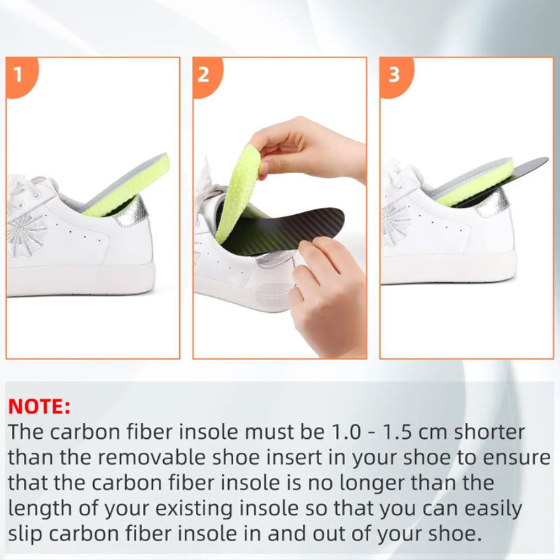 1.2MM carbon fiber insole for football basketball running shoes shock absorption racing pad running shovel type full palm anti-nail